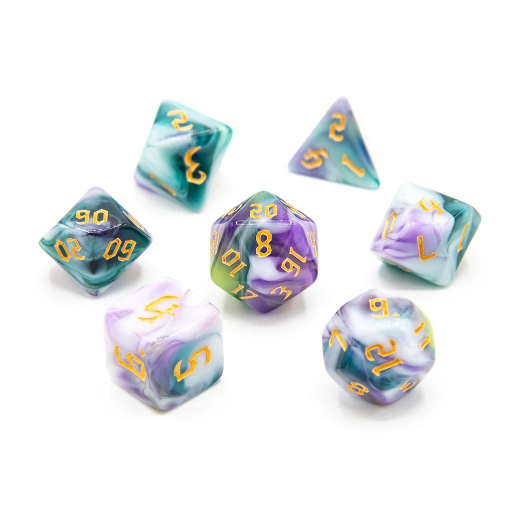 Mystic Tides | Acrylic Dice | 7 Piece Set