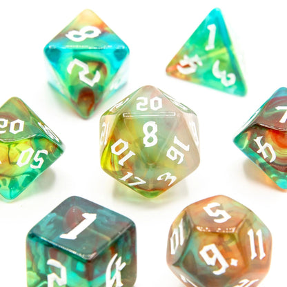 Amber Grove | Acrylic Dice | 7 Piece Set