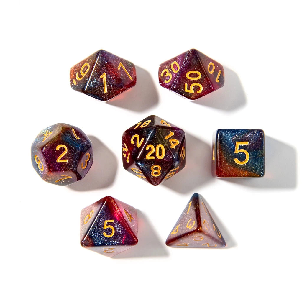 Starlight Reverie | Acrylic Dice | 7 Piece Set