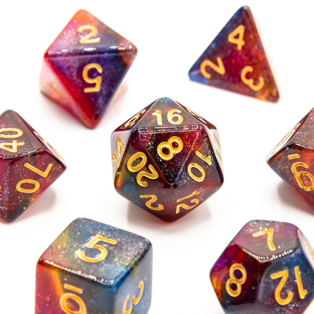 Starlight Reverie | Acrylic Dice | 7 Piece Set