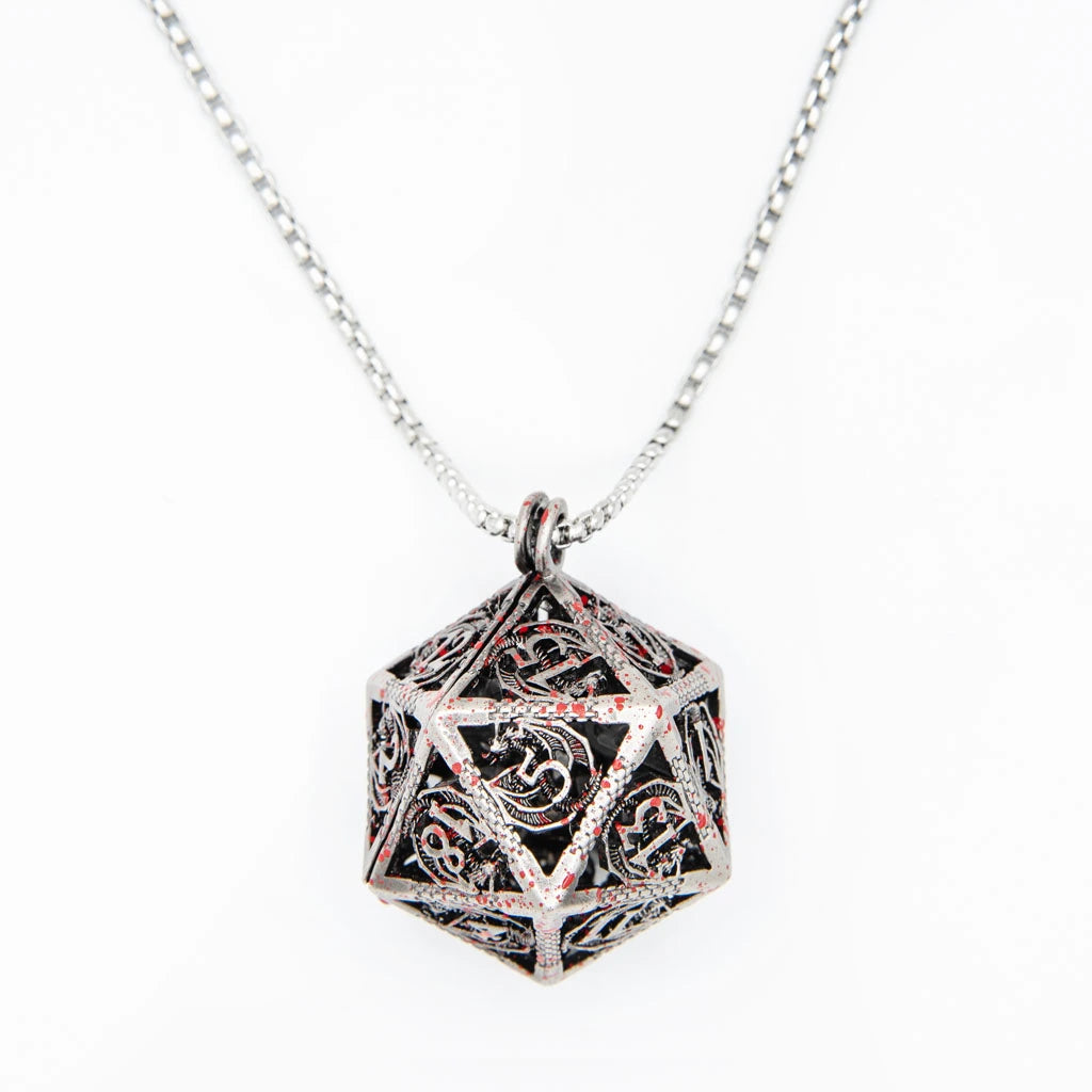 Bloodscale Amulet | D20 Pendant with Mini Dice