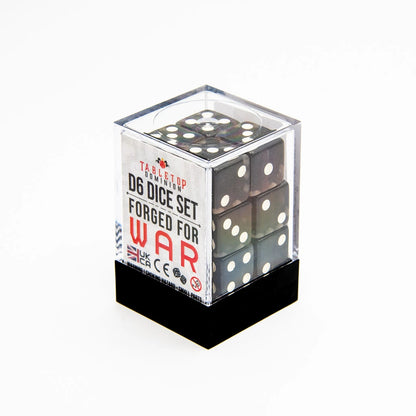 16mm D6 | Transparent Black | Square Edge | 12 Pack