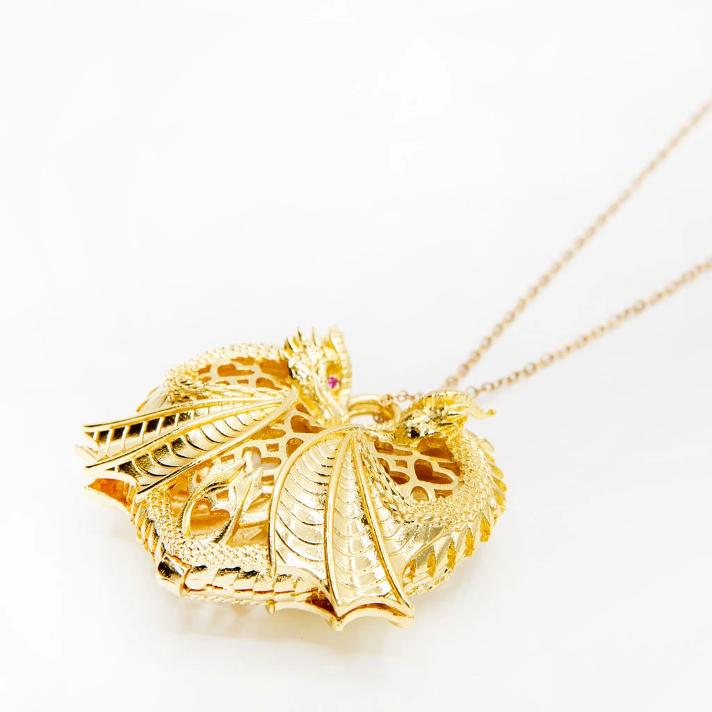 Dragonheart Locket | Golden Necklace