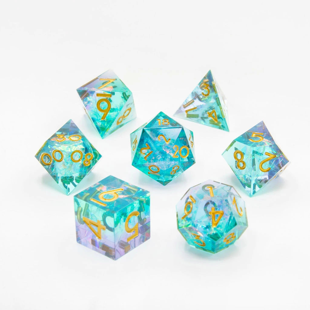 Jelly Twinkle | Sharp Edge Dice | 7 Piece Set