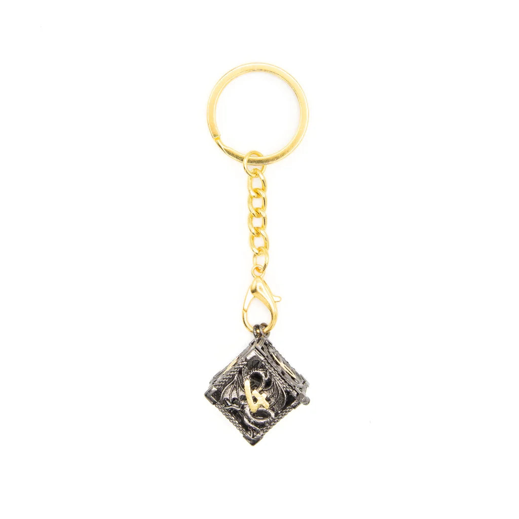 Wyvern's Vault | D6 Keyring w/Mini Dice | Black