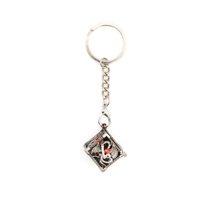 Wyvern's Vault | D6 Keyring w/Mini Dice | Blood Spatter