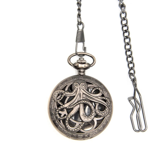 Kraken's Keepsake | Pocket Watch Case | Ancient Silver