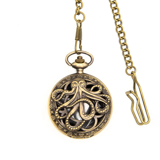 Kraken's Keepsake | Pocket Watch Case | Ancient Gold