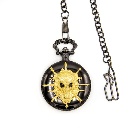 Death's Keeper | Pocket Watch Case | Black/Gold