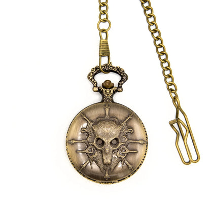 Death's Keeper | Pocket Watch Case | Ancient Gold