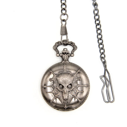 Death's Keeper | Pocket Watch Case | Ancient Silver