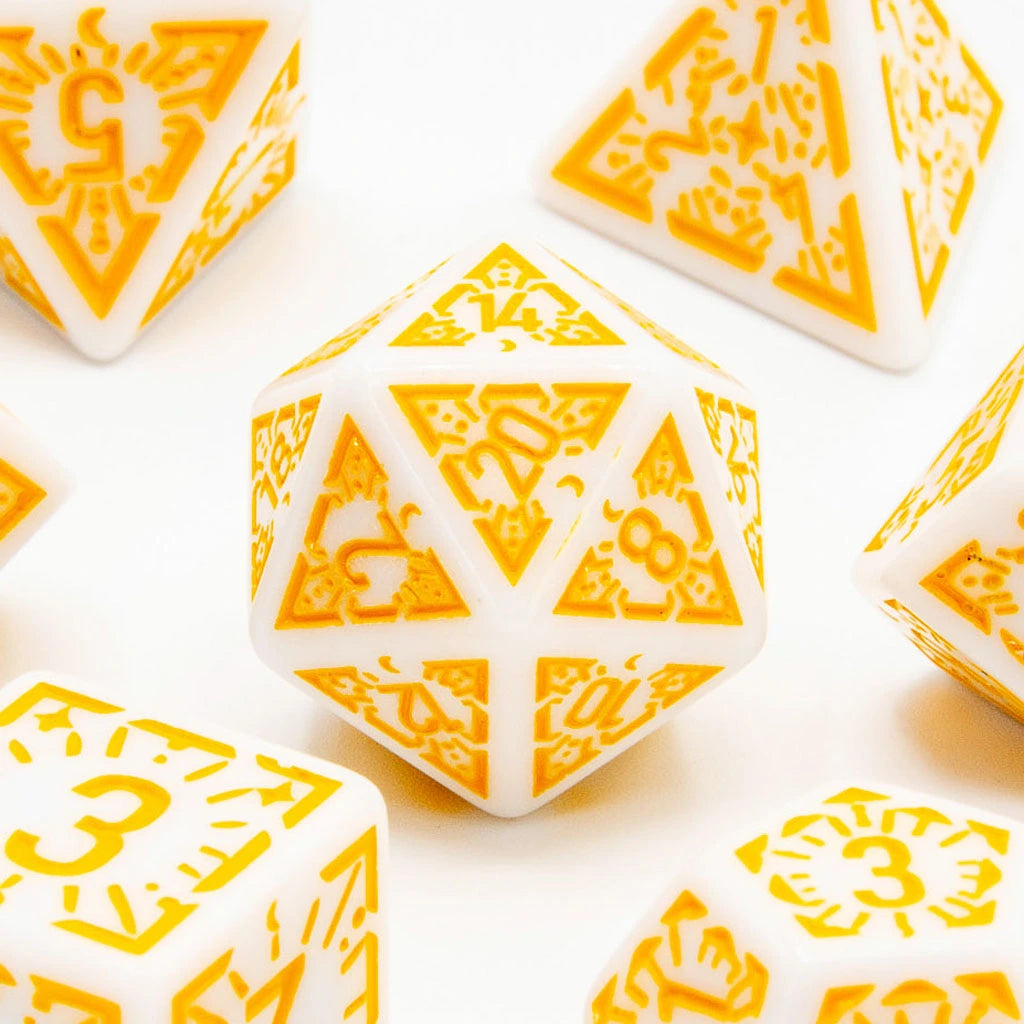 Arcane Dawn | Acrylic Dice | 7 Piece Set