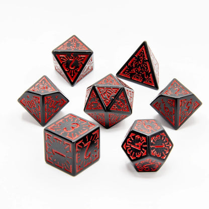 Bloodfire Ray | Acrylic Dice | 7 Piece Set