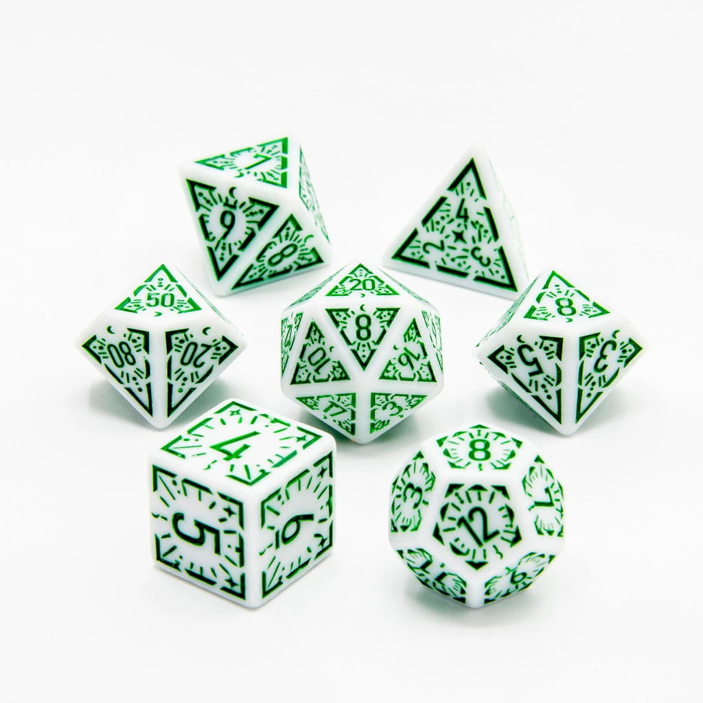 Arcane Burst | Acrylic Dice | 7 Piece Set