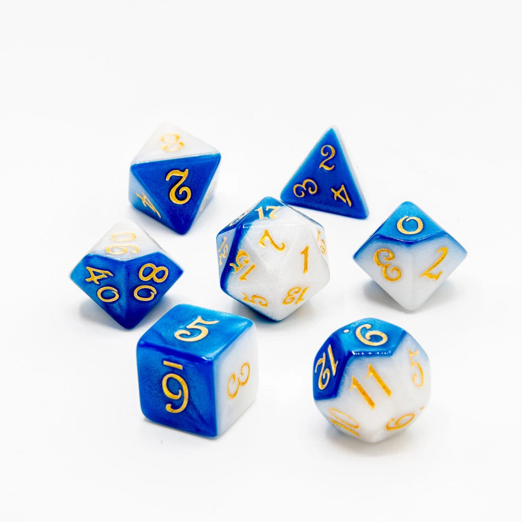 Frosted Azure | Acrylic Dice | 7 Piece Set