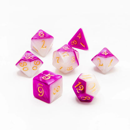 Lunar Amethyst | Acrylic Dice | 7 Piece Set