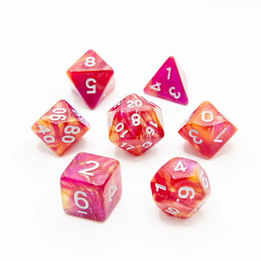 Sunset Candy | Acrylic Dice | 7 Piece Set