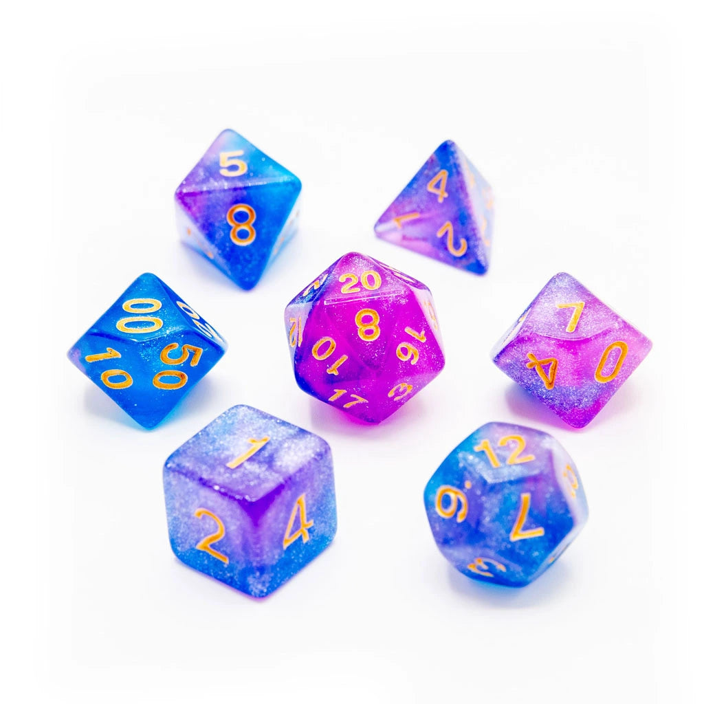 Starlit Ocean | Acrylic Dice | 7 Piece Set