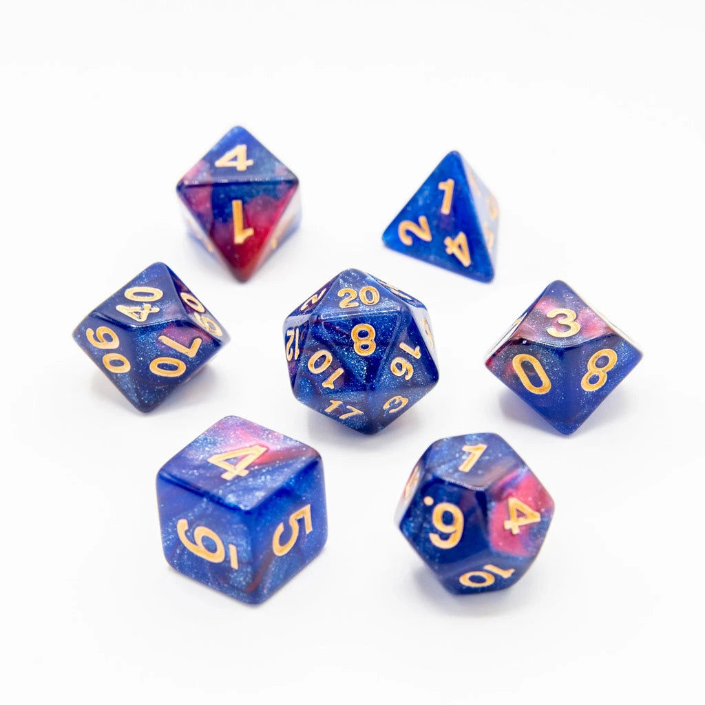 Berry Cosmos | Acrylic Dice | 7 Piece Set