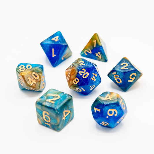 Blueberry Mango Spark | Acrylic Dice | 7 Piece Set