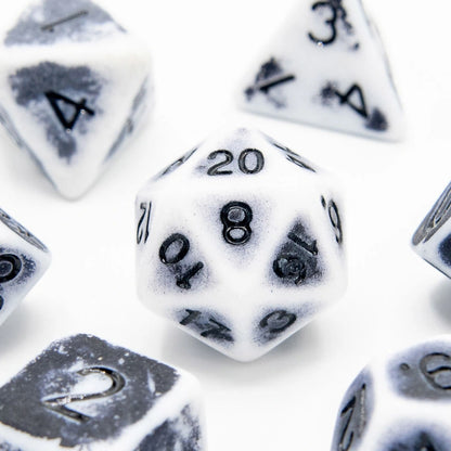 Faded Glory Grey | Acrylic Dice | 7 Piece Set