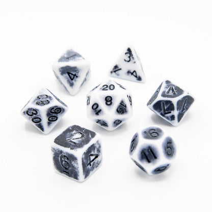 Faded Glory Grey | Acrylic Dice | 7 Piece Set