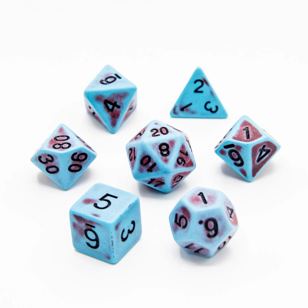 Faded Glory Teal | Acrylic Dice | 7 Piece Set