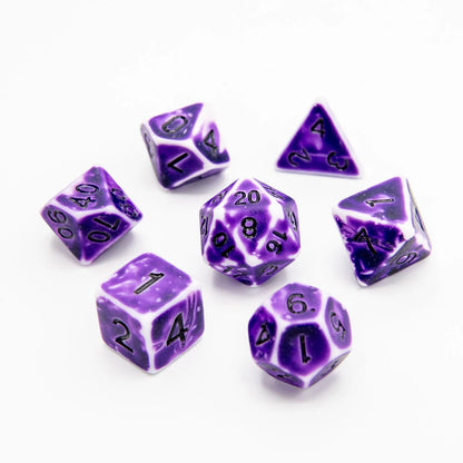 Faded Glory Purple | Acrylic Dice | 7 Piece Set