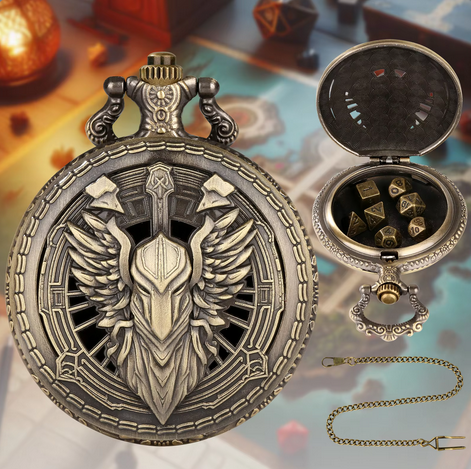 Celestial Champion | Pocket Watch Case | Ancient Gold