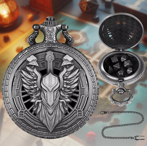 Celestial Champion | Pocket Watch Case | Ancient Silver