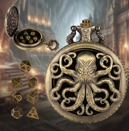 Cthulhu's Grasp – pocket watch DnD dice set – Tabletop Dominion