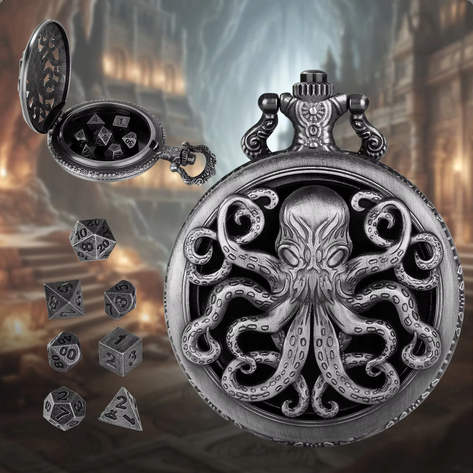 Cthulhu's Grasp | Pocket Watch Case | Ancient Silver