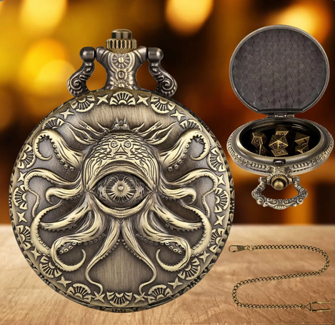 Arcane Overseer | Pocket Watch Case | Ancient Gold