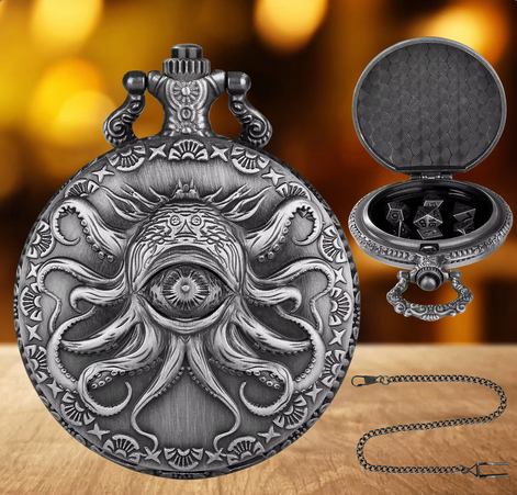 Arcane Overseer | Pocket Watch Case | Ancient Silver