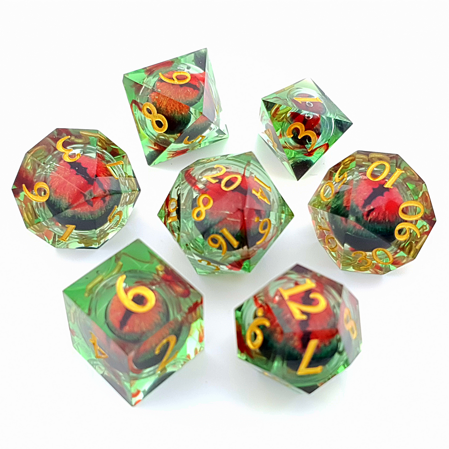 Eye of Curses | Moving Eye Dice | 7 Piece Set