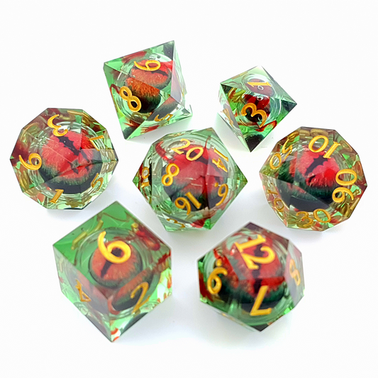 Eye of Curses | Moving Eye Dice | 7 Piece Set