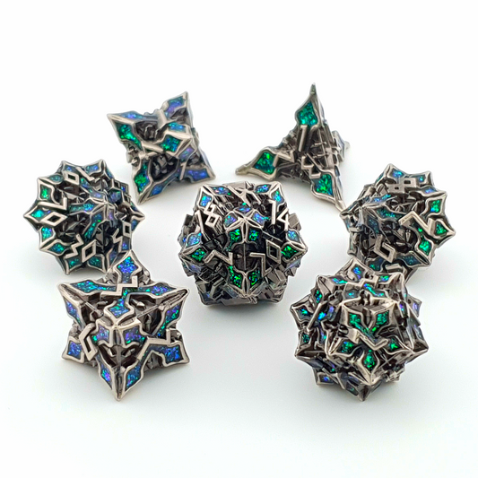 Emerald Glade | Solid Metal Dice | 7 Piece Set