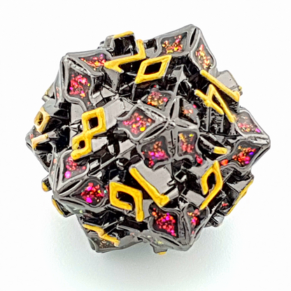 Crimson Thorn | Solid Metal Dice | 7 Piece Set