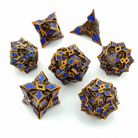 Noble Verdance | Solid Metal Dice | 7 Piece Set