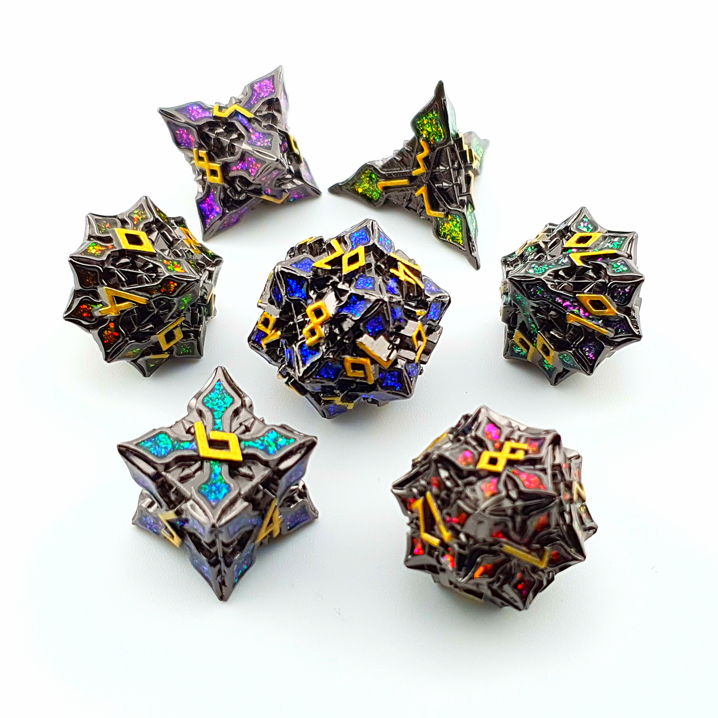 Eldritch Grove | Solid Metal Dice | 7 Piece Set