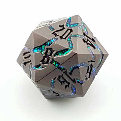 Verdant Ruin | Solid Metal Dice | 7 Piece Set