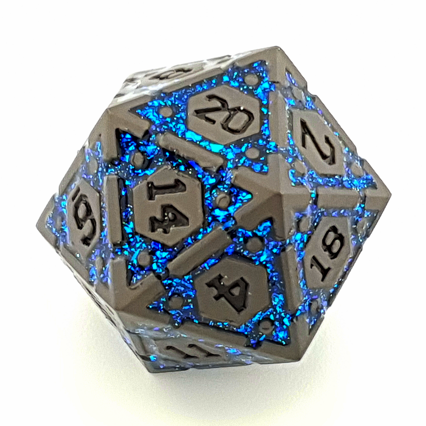 Cerulean Sigil | Solid Metal Dice | 7 Piece Set