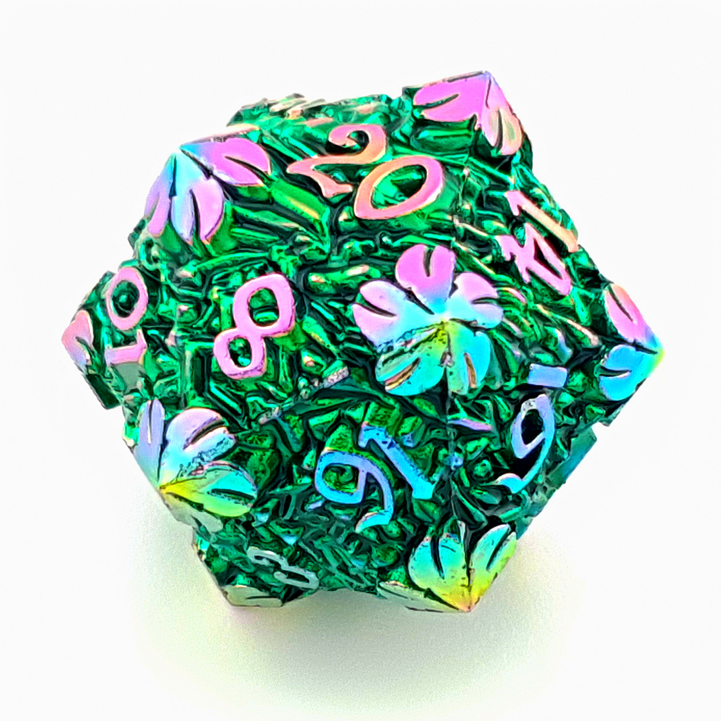 Fae Flora | Solid Metal Dice | 7 Piece Set