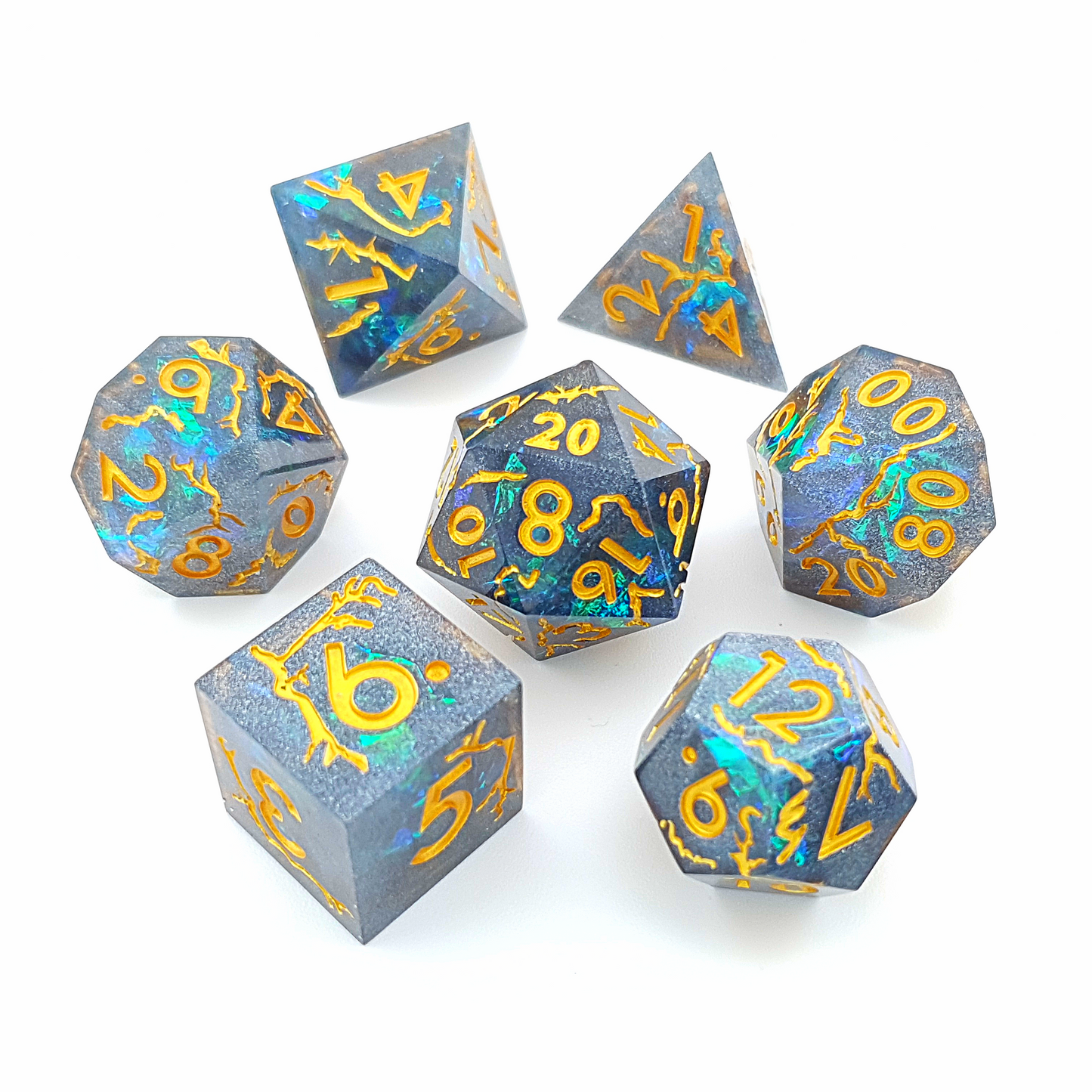 Arcane Majesty | Sharp Edge Dice | 7 Piece Set