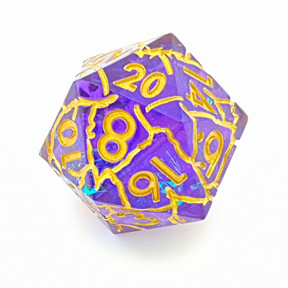 Golden Phantasm | Sharp Edge Dice | 7 Piece Set