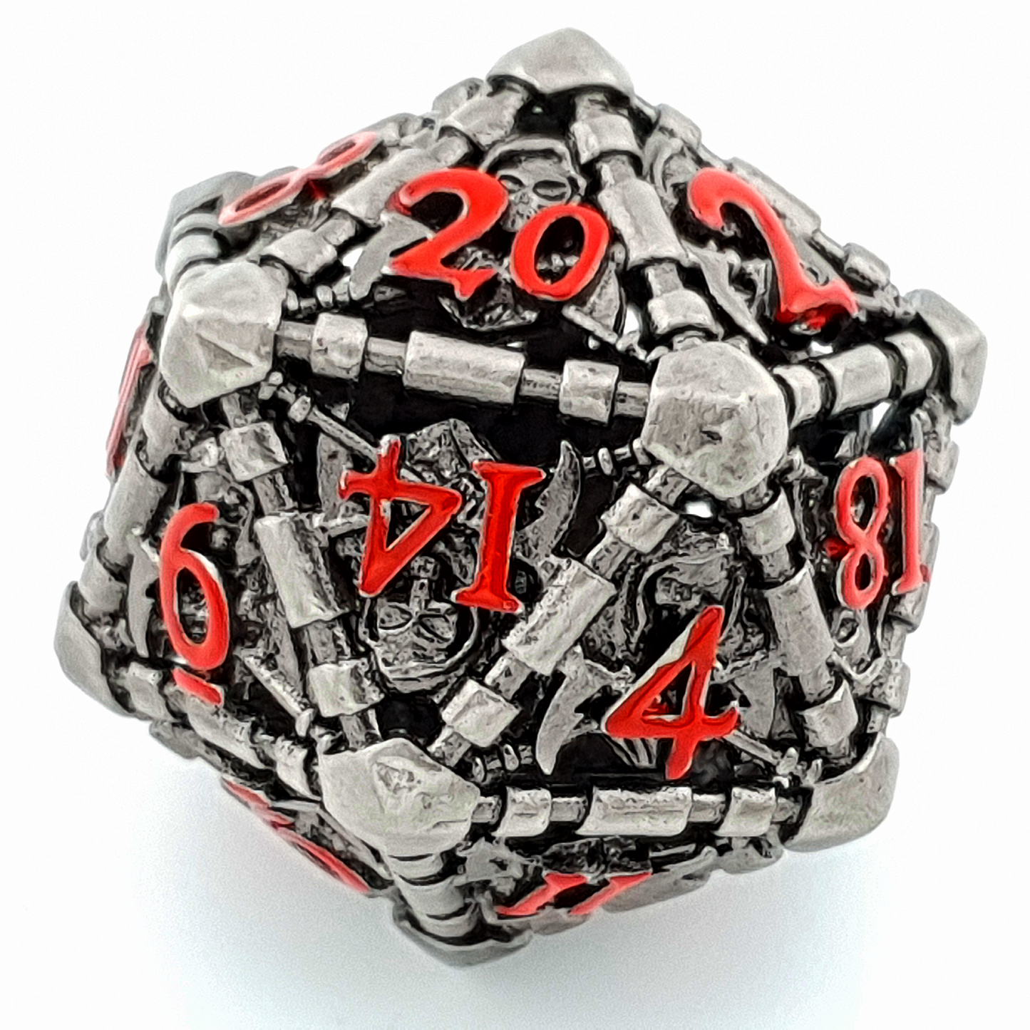 Death's Whisper | Hollow Metal Dice | 7 Piece Set