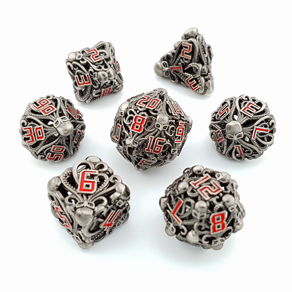 Spectral Depths | Hollow Metal Dice | 7 Piece Set