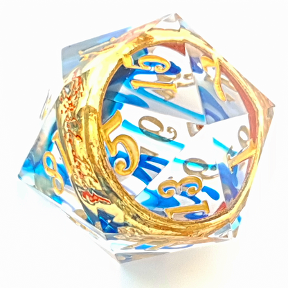 Ring of Sapphire | Sharp Edge Dice | 7 Piece Set