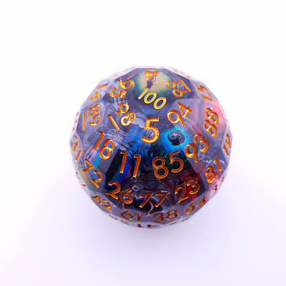 Orb of Chaos | 50mm D100 | Liquid Core | Single Dice