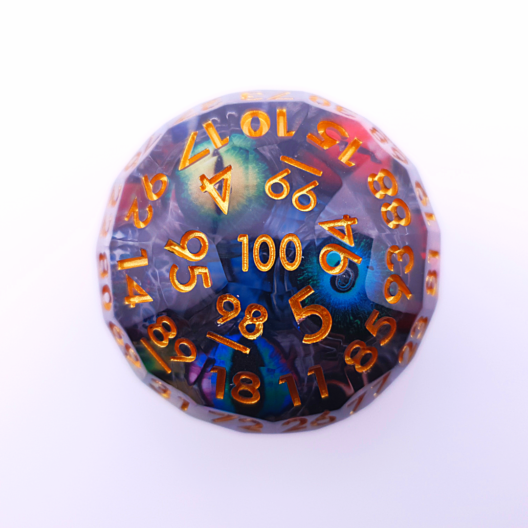 Orb of Chaos | 50mm D100 | Liquid Core | Single Dice